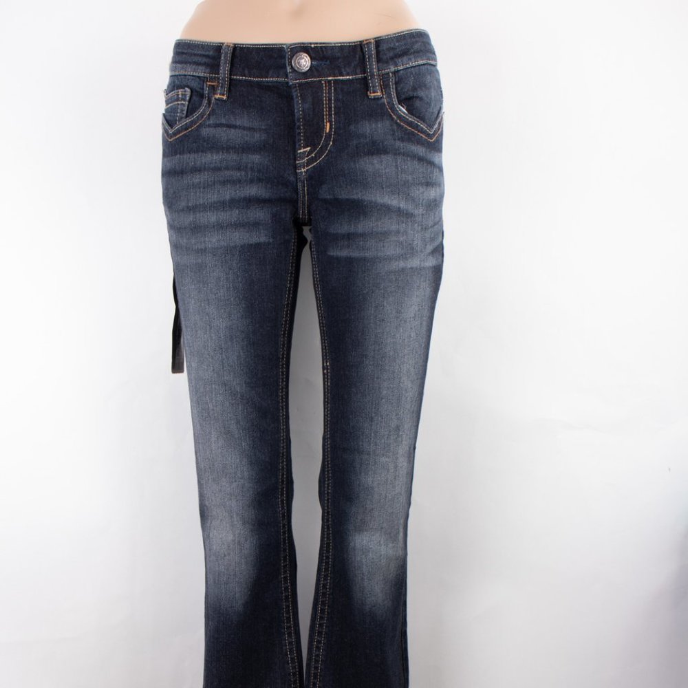 MEK Denim Jeans Buckle Harrison Bootcut (27 X 34) Women's Jeans Medium NWT
